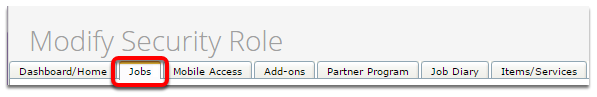 Click Jobs tab
