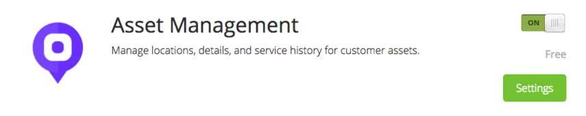 Activating Asset Management add-on