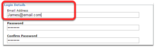 Change your email in this field