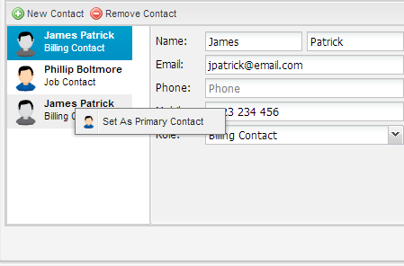 Primary contact