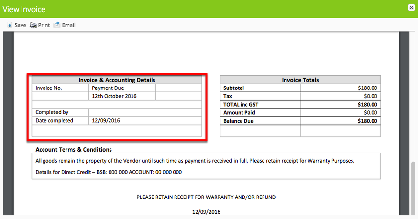 When you produce an invoice for a client, the invoice's Due Date is set according to the client's Payment Terms