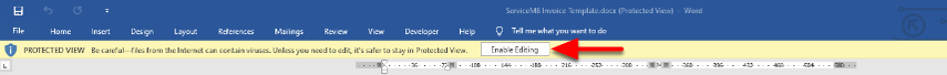 enabling editing in Word