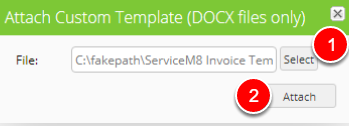 uploading a custom invoice