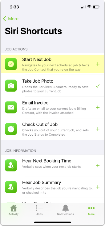siri shortcuts