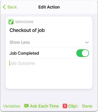 check out options