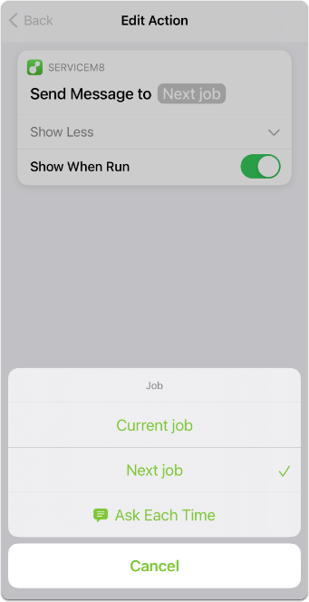 running late edit options