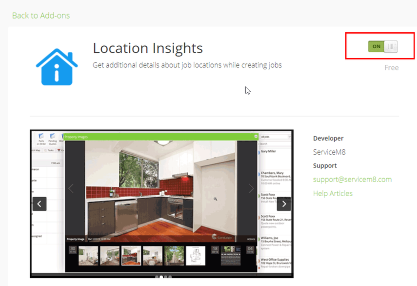turning Location Insights ON