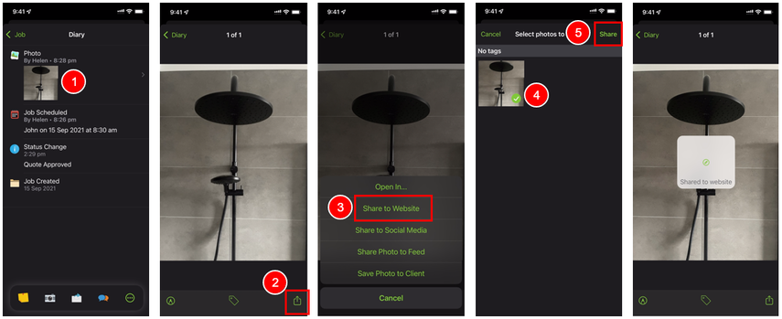 sharing images from app