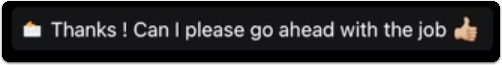 customer message