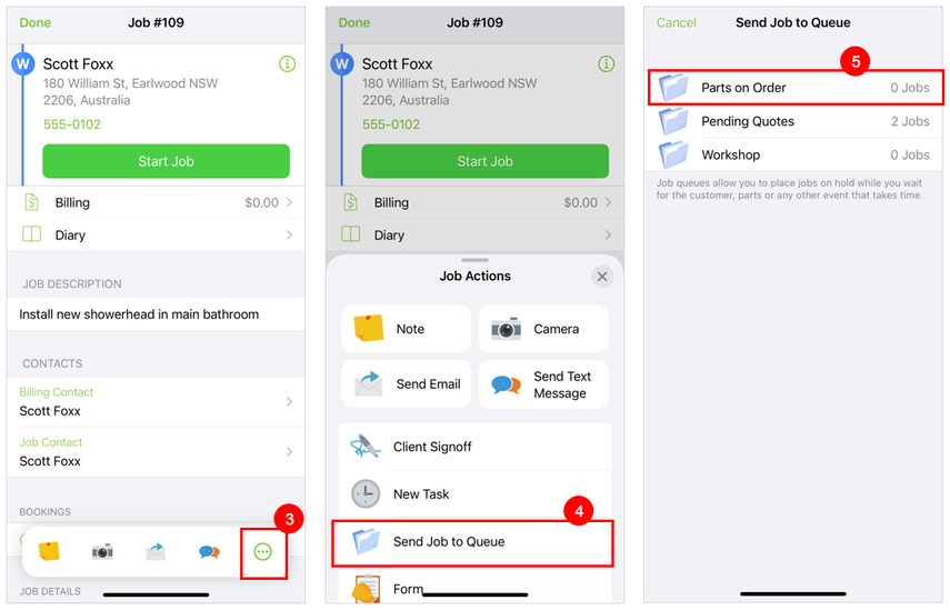 send job to queue from app