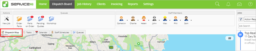 dispatch map view