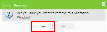 confirmation of removal