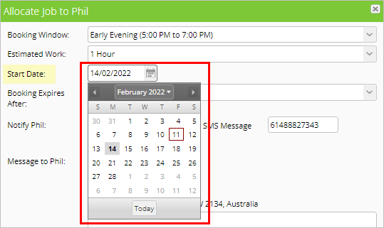 start date examples
