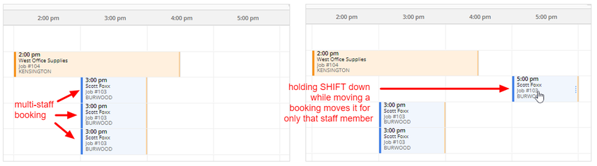 rescheduling one staff member