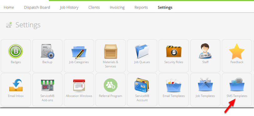 Click SMS Templates