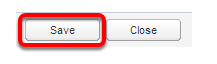 Click Save and close the job