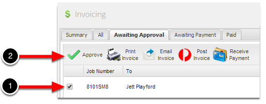 Click Awaiting Approval tab