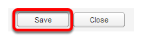 Click Save and close the job