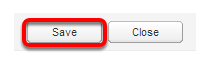Click Save once complete
