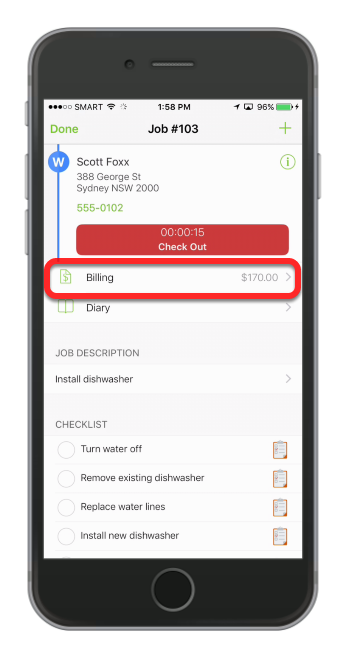 Tap Billing