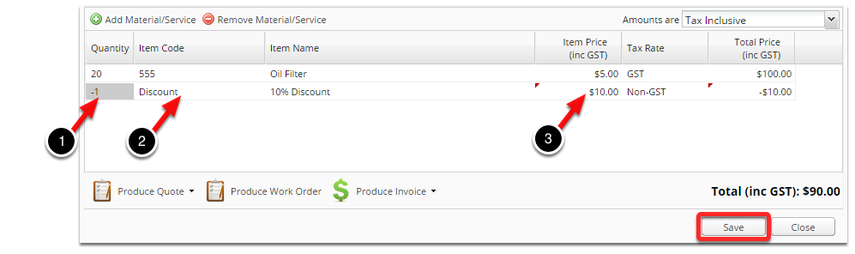 Add the item as shown below: