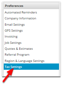 Click Tax Settings