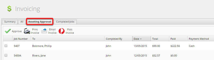 Click Awaiting Approval