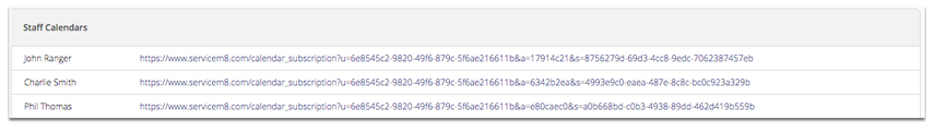 Click the Settings button to get your external calendars URL
