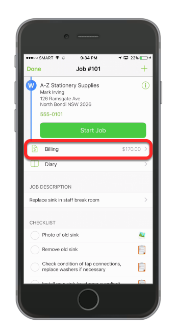 Tap Billing