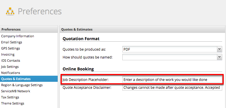 Customizing the Online Booking Form