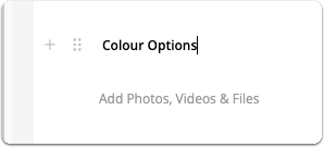 Editing a gallery section title