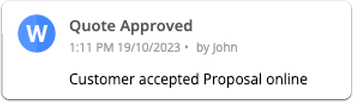 Accepted proposal applied to quotes and invoicing