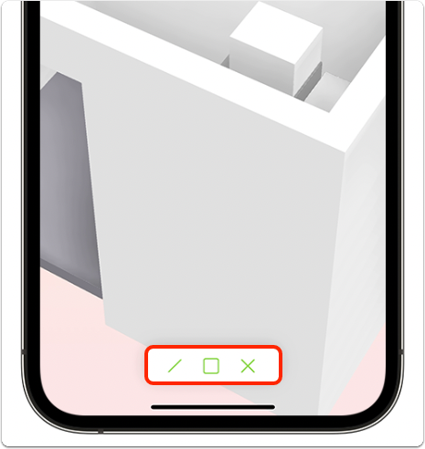 Measure and markup tools toolbar