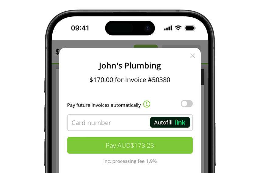 Card payment portal with Apple Pay option