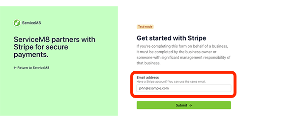 Connecting to existing Stripe account