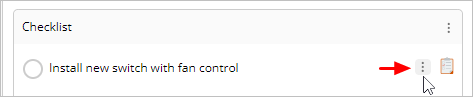 editing a checklist item