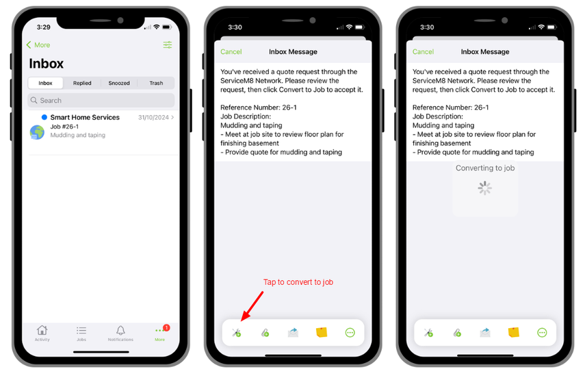 Converting Network Request to a job in iOS app