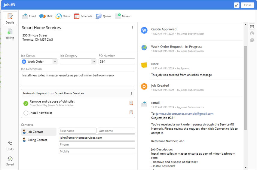 completing job requirements on the Online Dashboard