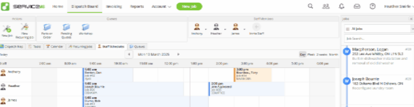 scheduling and resizing a job