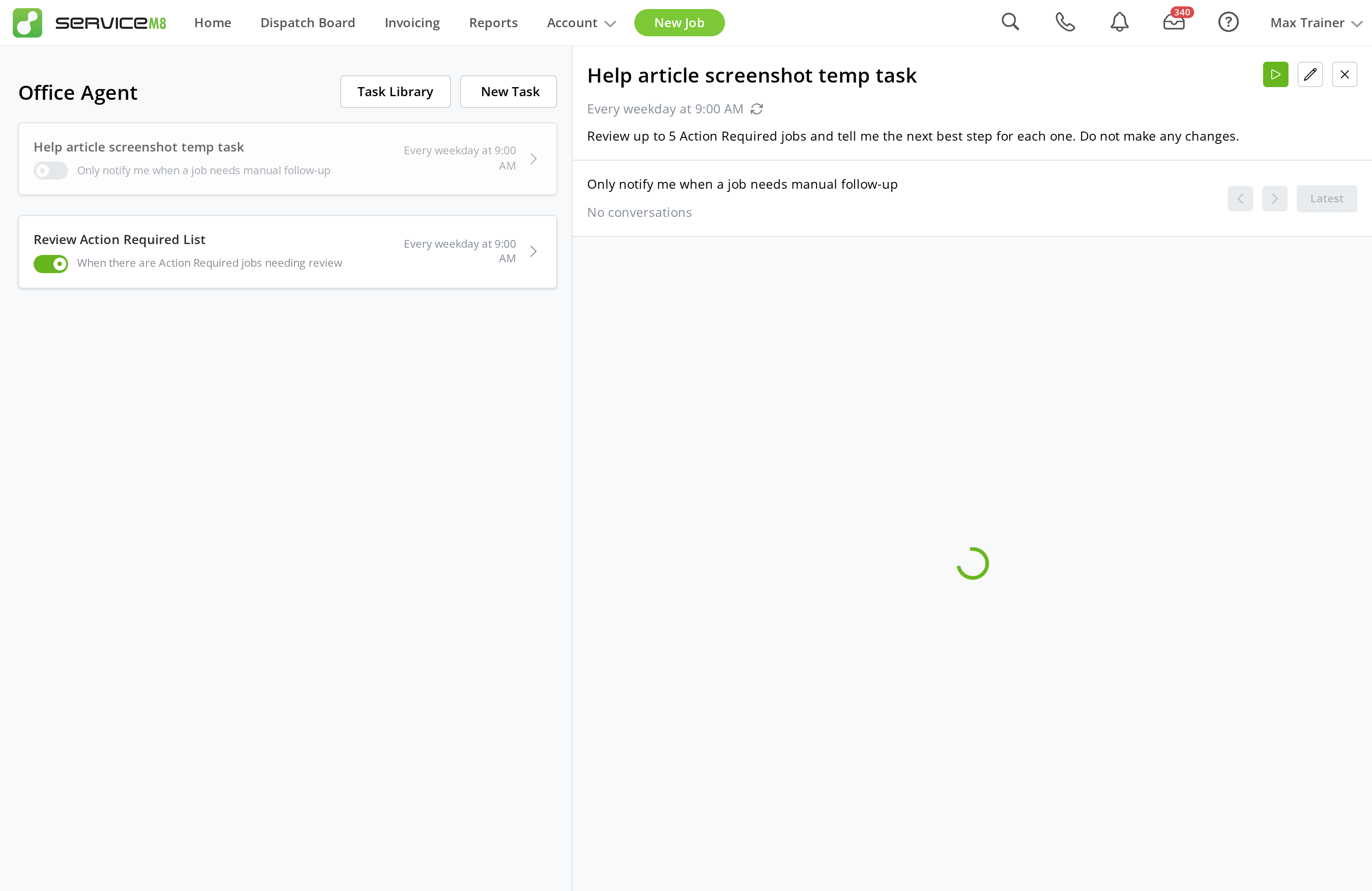 How to create and manage Office Agent tasks - ServiceM8 Help Center